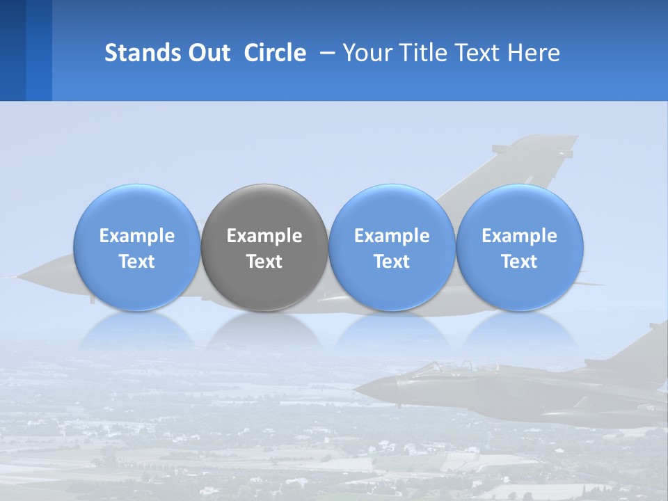 Two Military Jets Flying In The Sky Powerpoint Template PowerPoint Template