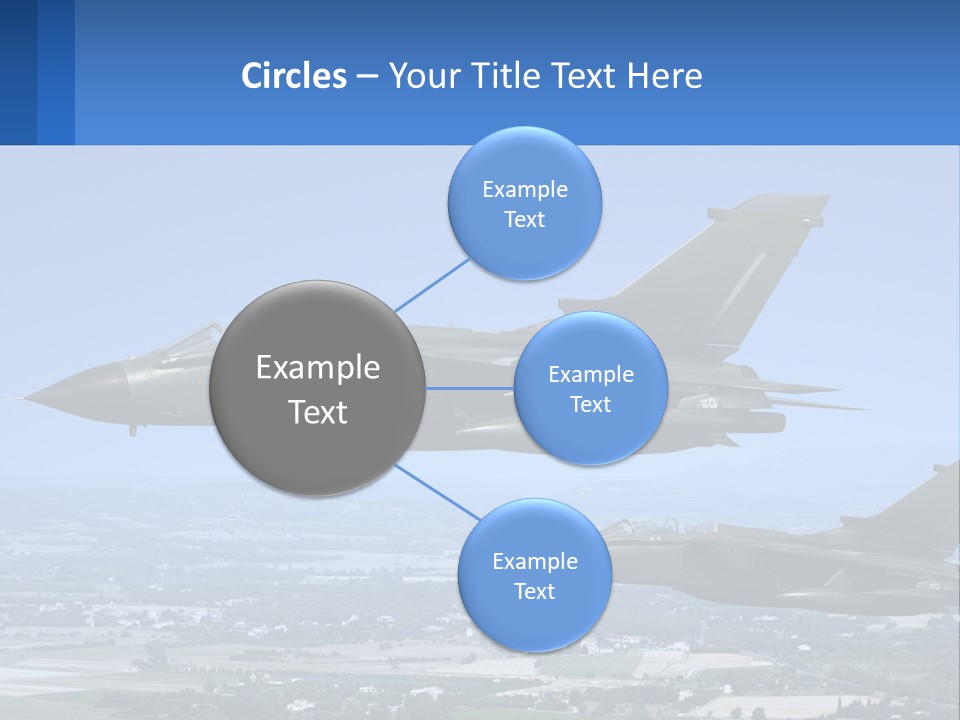 Two Military Jets Flying In The Sky Powerpoint Template PowerPoint Template