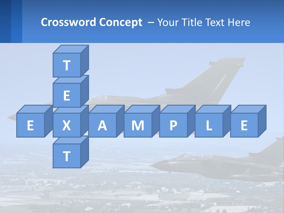 Two Military Jets Flying In The Sky Powerpoint Template PowerPoint Template