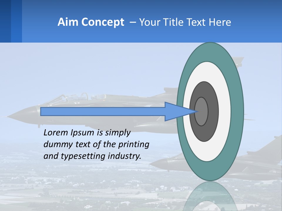 Two Military Jets Flying In The Sky Powerpoint Template PowerPoint Template