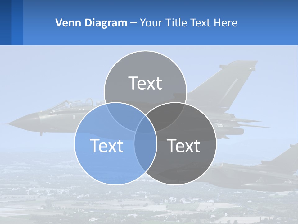 Two Military Jets Flying In The Sky Powerpoint Template PowerPoint Template