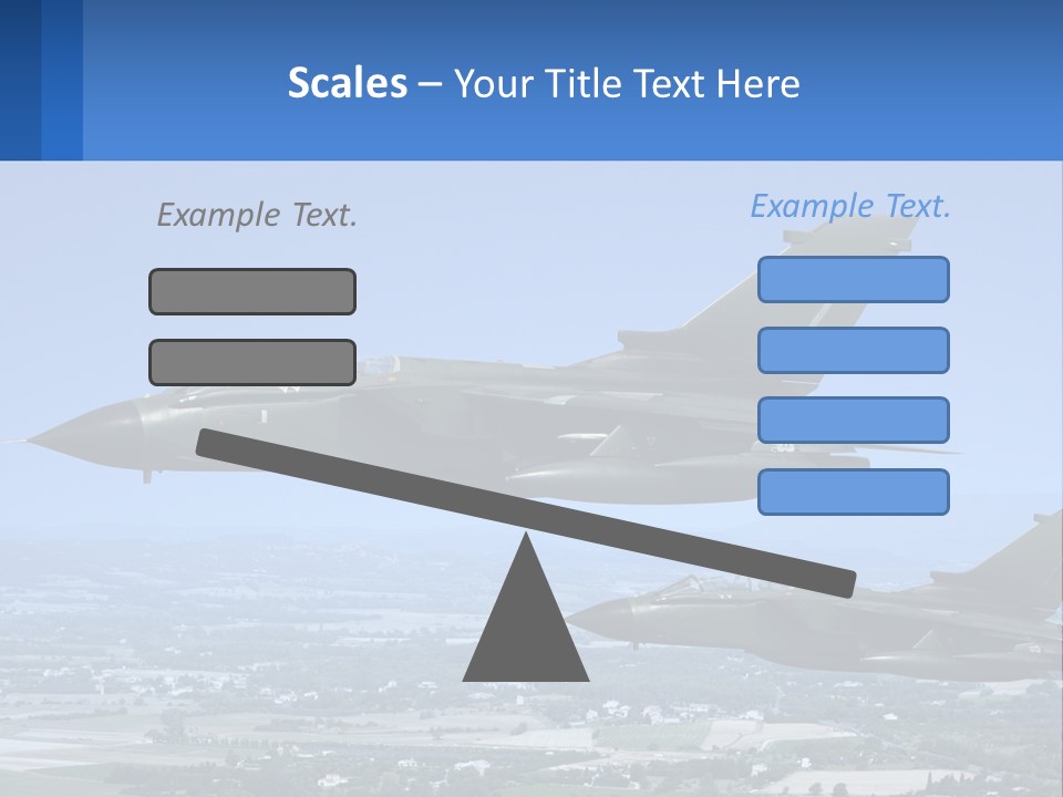 Two Military Jets Flying In The Sky Powerpoint Template PowerPoint Template