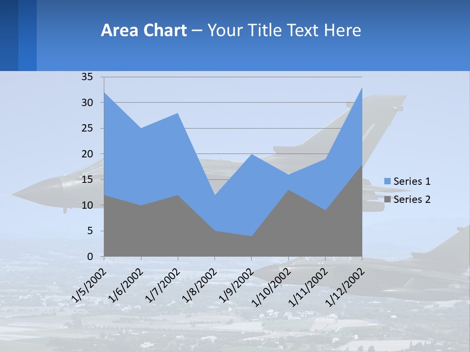 Two Military Jets Flying In The Sky Powerpoint Template PowerPoint Template