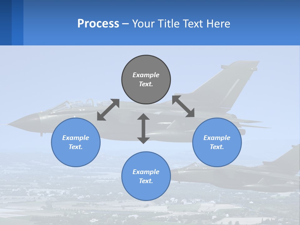 Two Military Jets Flying In The Sky Powerpoint Template PowerPoint Template