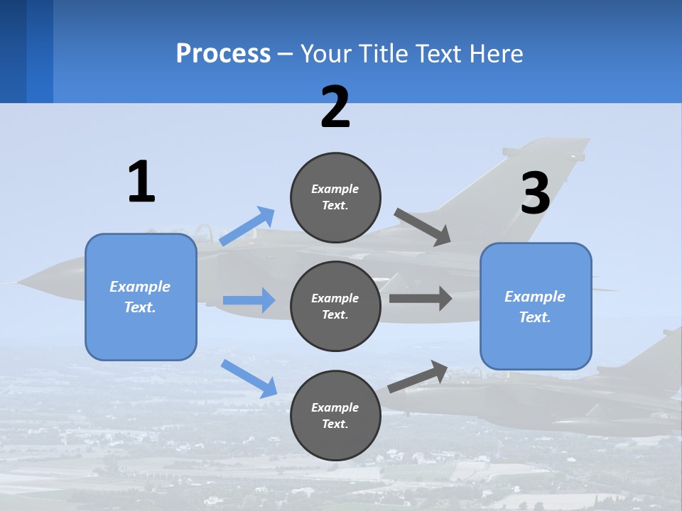 Two Military Jets Flying In The Sky Powerpoint Template PowerPoint Template