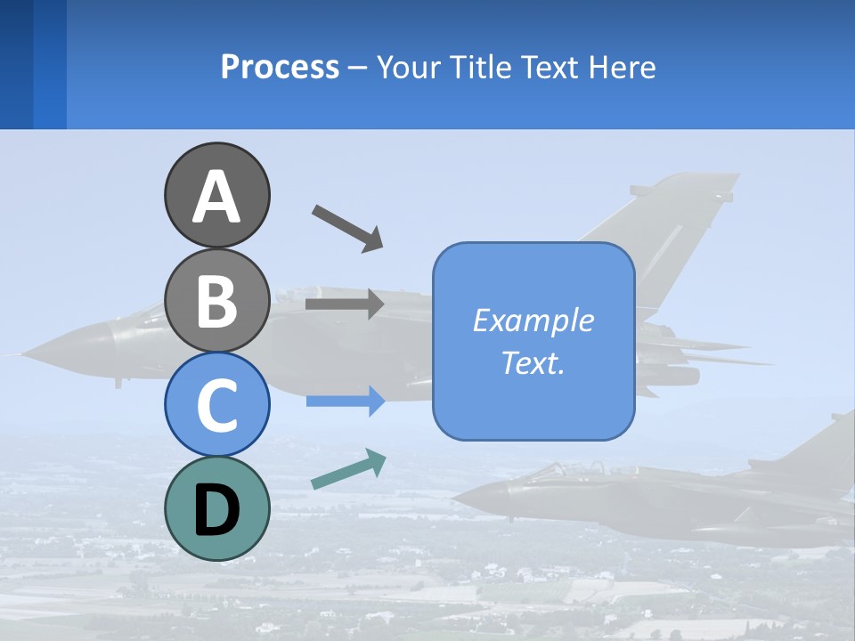 Two Military Jets Flying In The Sky Powerpoint Template PowerPoint Template