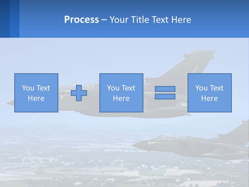 Two Military Jets Flying In The Sky Powerpoint Template PowerPoint Template