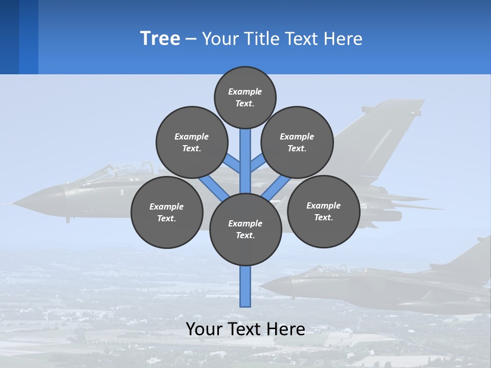 Two Military Jets Flying In The Sky Powerpoint Template PowerPoint Template