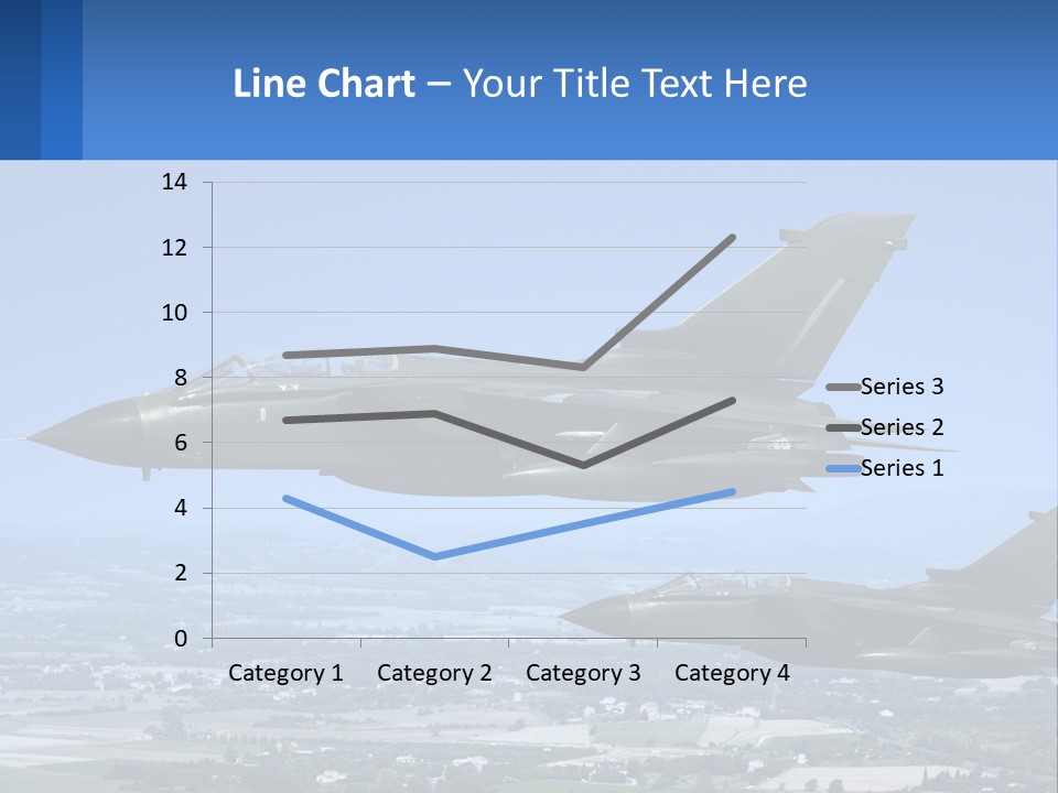 Two Military Jets Flying In The Sky Powerpoint Template PowerPoint Template