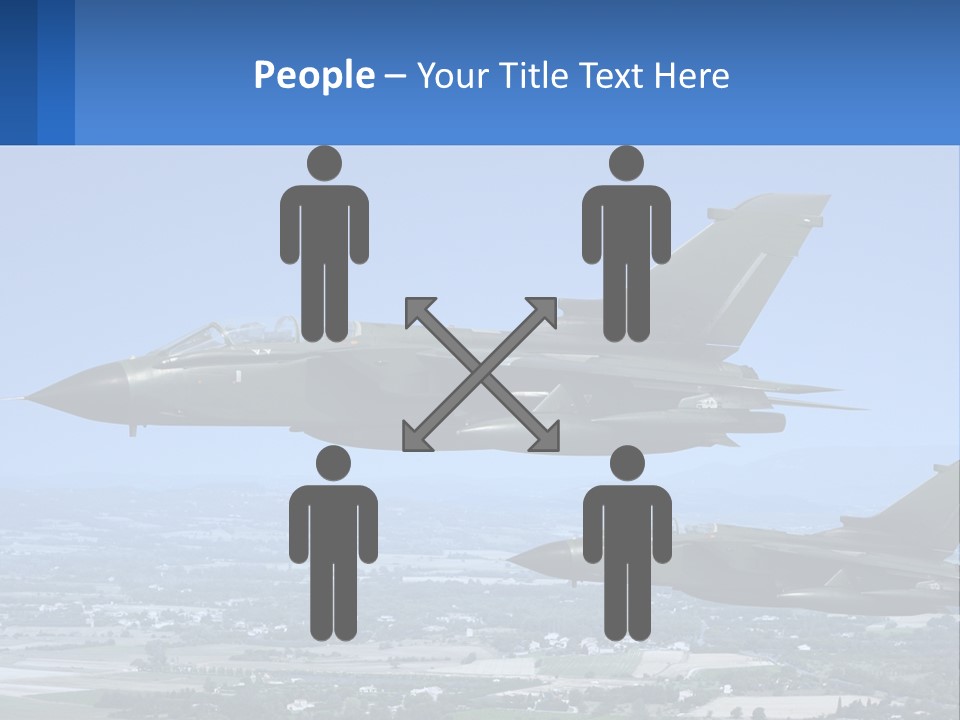 Two Military Jets Flying In The Sky Powerpoint Template PowerPoint Template