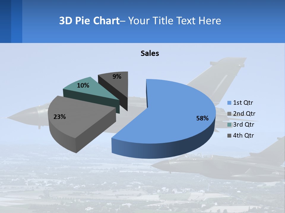 Two Military Jets Flying In The Sky Powerpoint Template PowerPoint Template