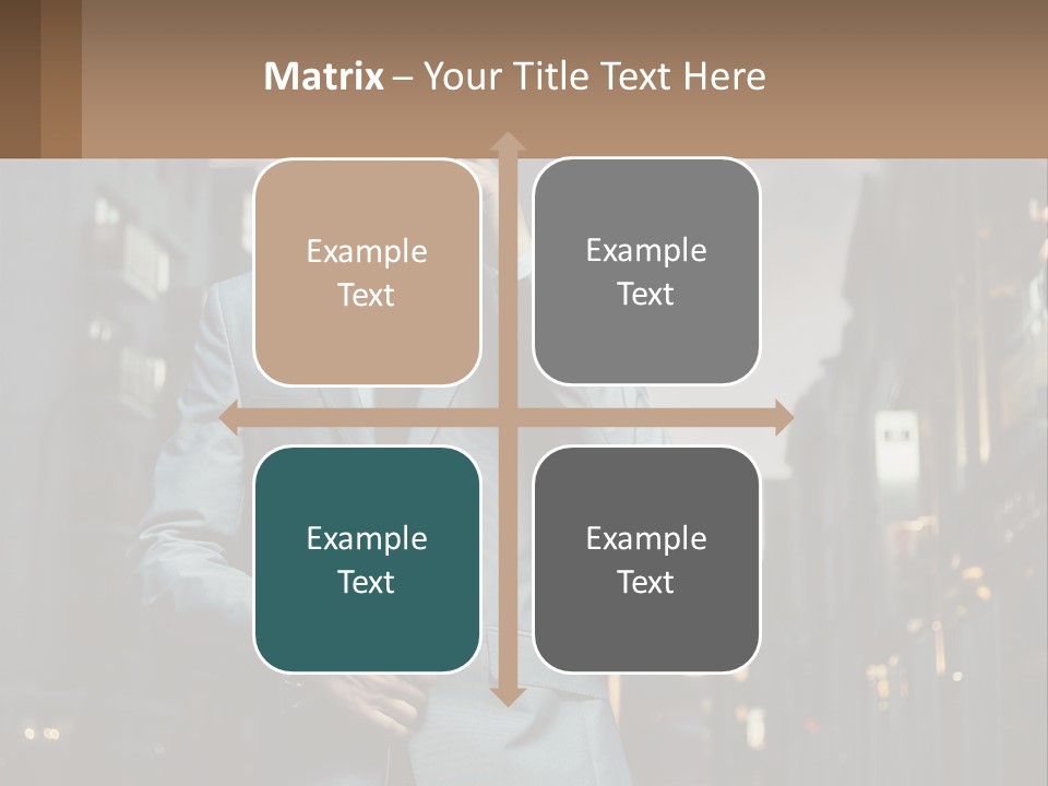 A Man In A Suit Is Talking On A Cell Phone PowerPoint Template