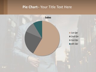 A Man In A Suit Is Talking On A Cell Phone PowerPoint Template