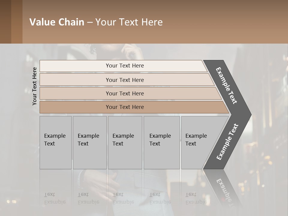 A Man In A Suit Is Talking On A Cell Phone PowerPoint Template