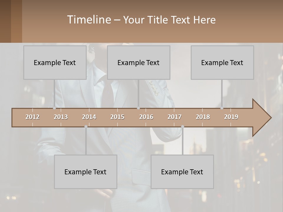 A Man In A Suit Is Talking On A Cell Phone PowerPoint Template