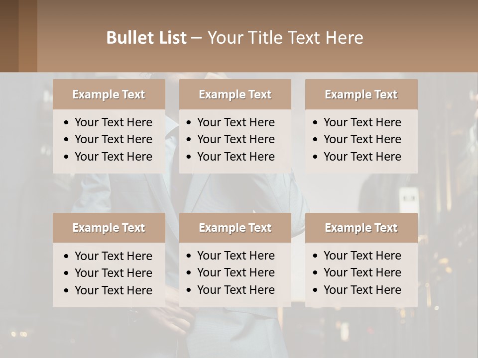 A Man In A Suit Is Talking On A Cell Phone PowerPoint Template