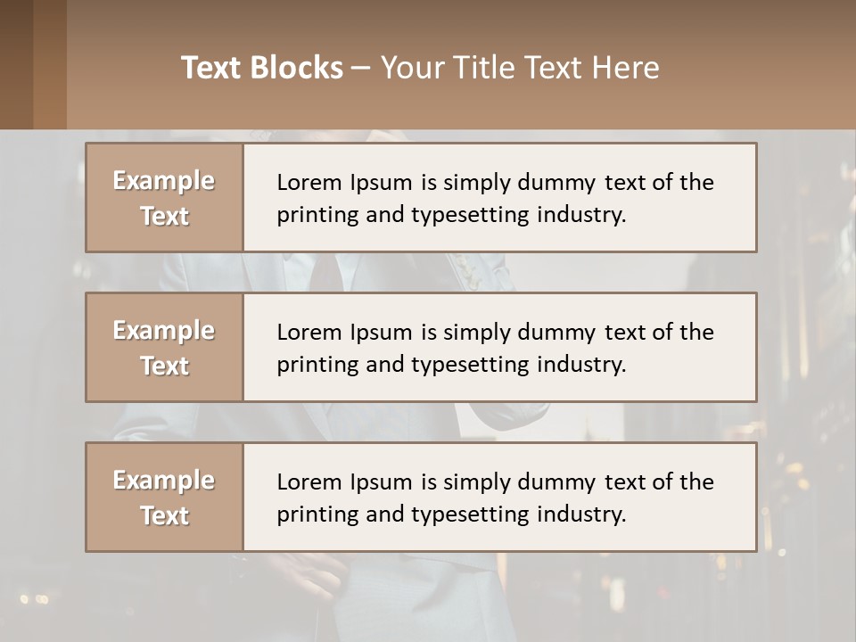 A Man In A Suit Is Talking On A Cell Phone PowerPoint Template