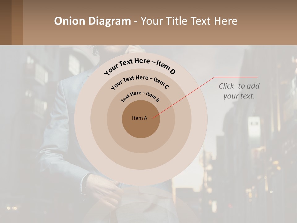 A Man In A Suit Is Talking On A Cell Phone PowerPoint Template