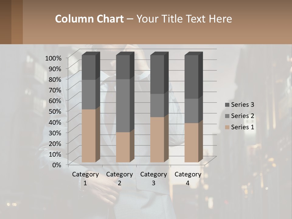 A Man In A Suit Is Talking On A Cell Phone PowerPoint Template