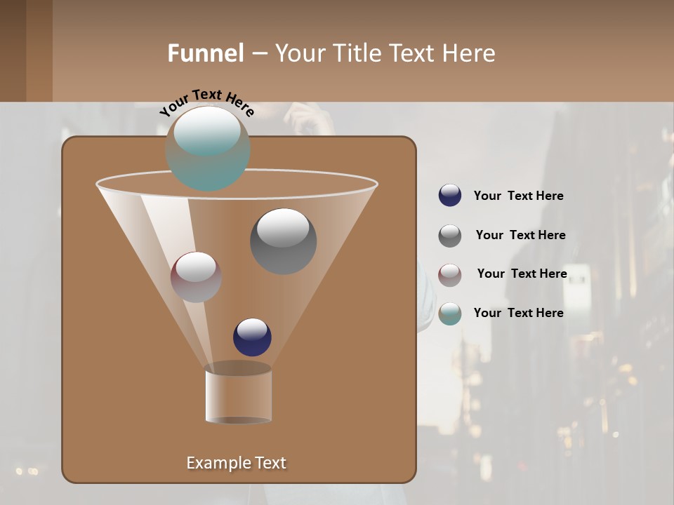 A Man In A Suit Is Talking On A Cell Phone PowerPoint Template