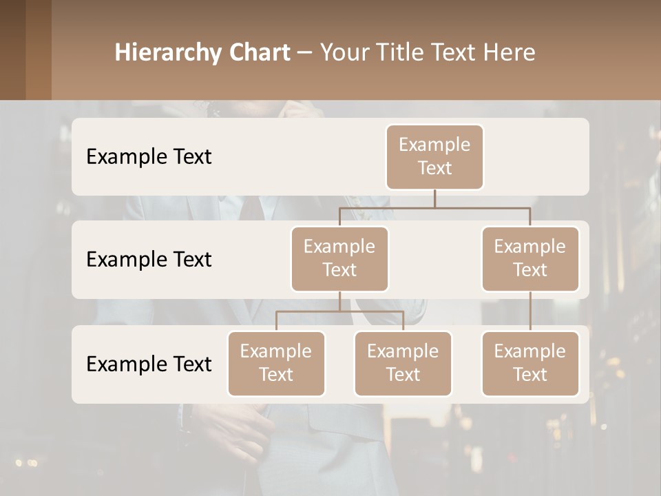 A Man In A Suit Is Talking On A Cell Phone PowerPoint Template