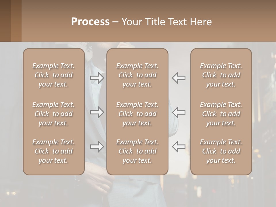 A Man In A Suit Is Talking On A Cell Phone PowerPoint Template