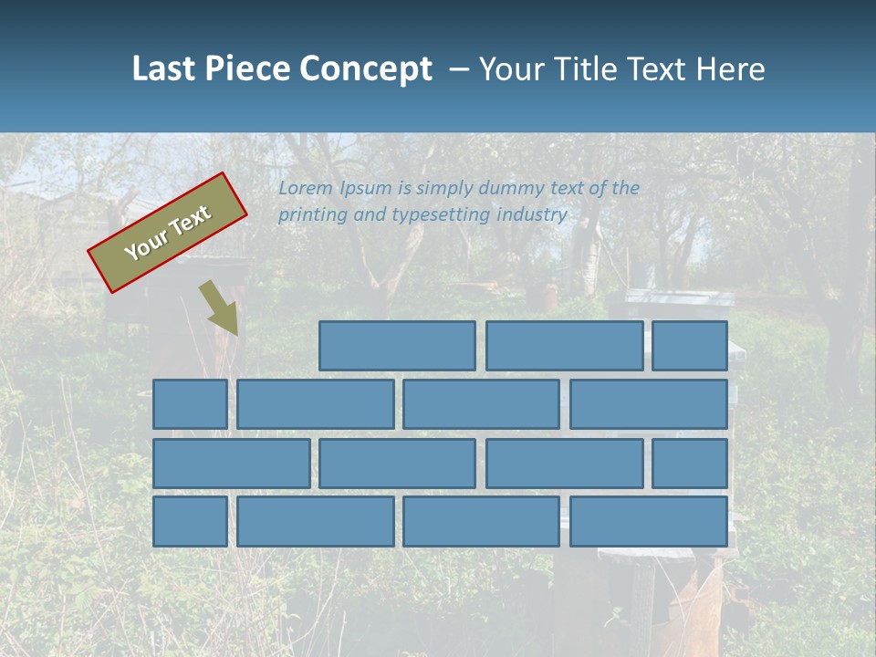 A Bunch Of Beehives In The Middle Of A Field PowerPoint Template