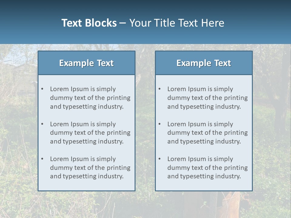 A Bunch Of Beehives In The Middle Of A Field PowerPoint Template