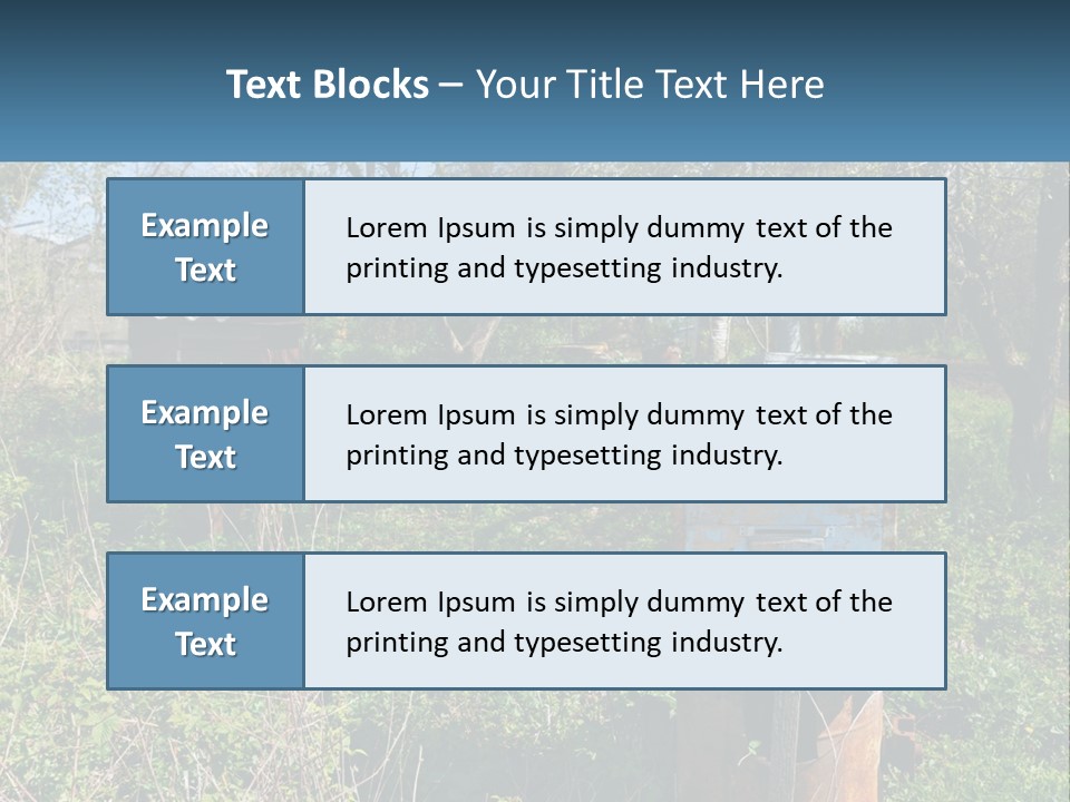 A Bunch Of Beehives In The Middle Of A Field PowerPoint Template