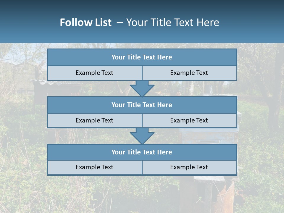 A Bunch Of Beehives In The Middle Of A Field PowerPoint Template