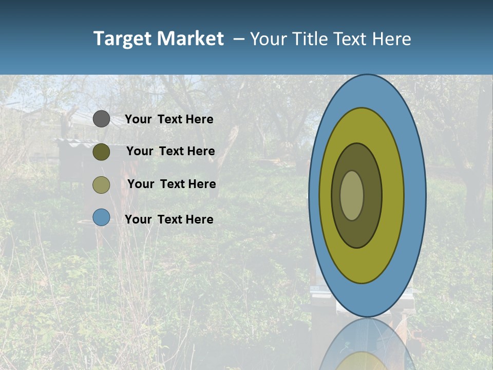 A Bunch Of Beehives In The Middle Of A Field PowerPoint Template