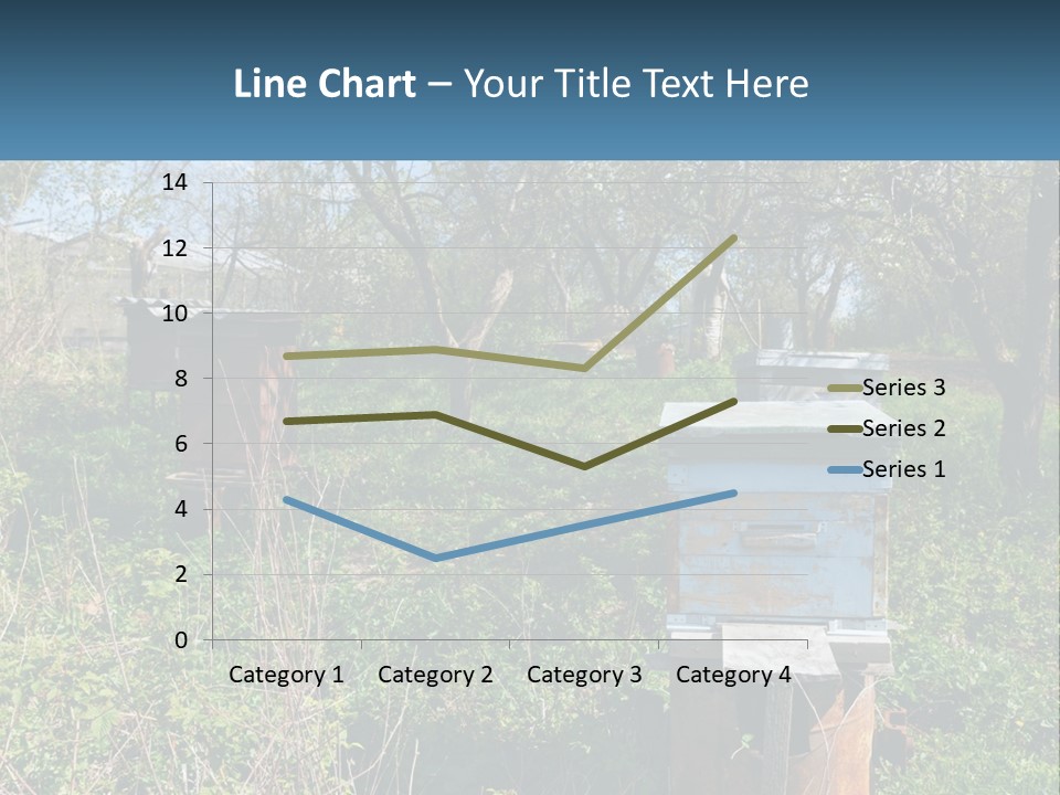 A Bunch Of Beehives In The Middle Of A Field PowerPoint Template