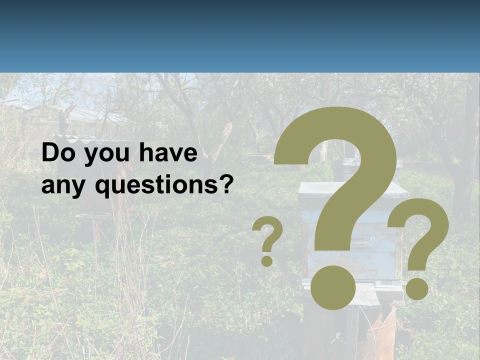 A Bunch Of Beehives In The Middle Of A Field PowerPoint Template