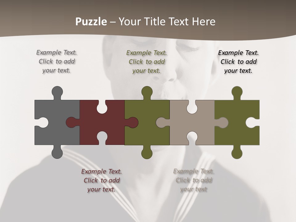 A Black And White Photo Of A Sailor Making A Funny Face PowerPoint Template