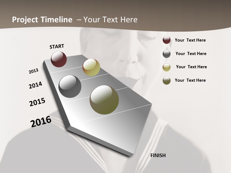 A Black And White Photo Of A Sailor Making A Funny Face PowerPoint Template