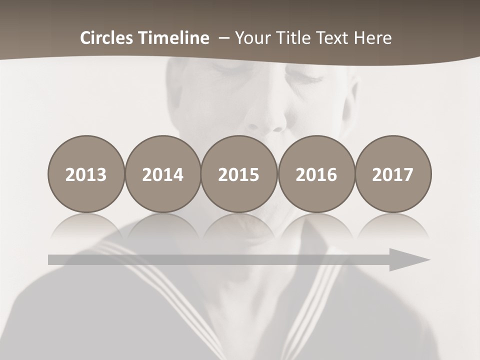 A Black And White Photo Of A Sailor Making A Funny Face PowerPoint Template