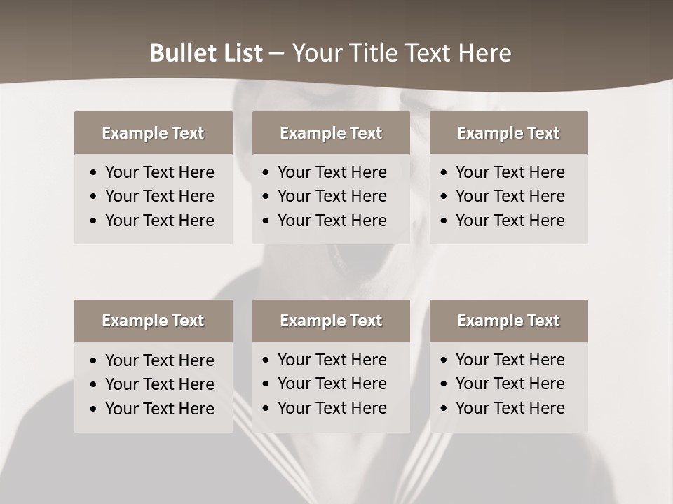 A Black And White Photo Of A Sailor Making A Funny Face PowerPoint Template