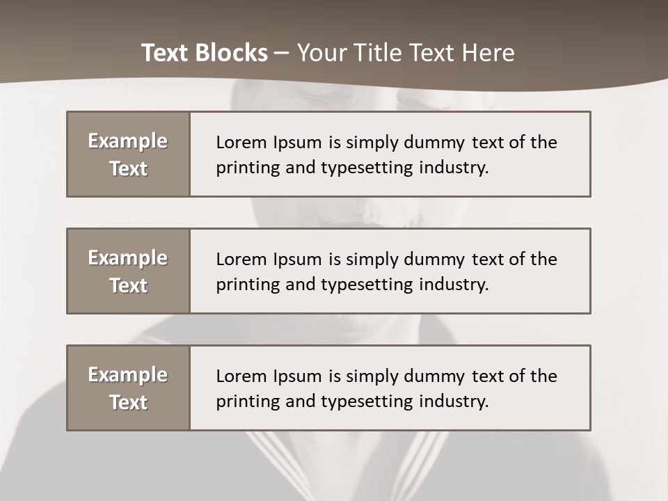 A Black And White Photo Of A Sailor Making A Funny Face PowerPoint Template