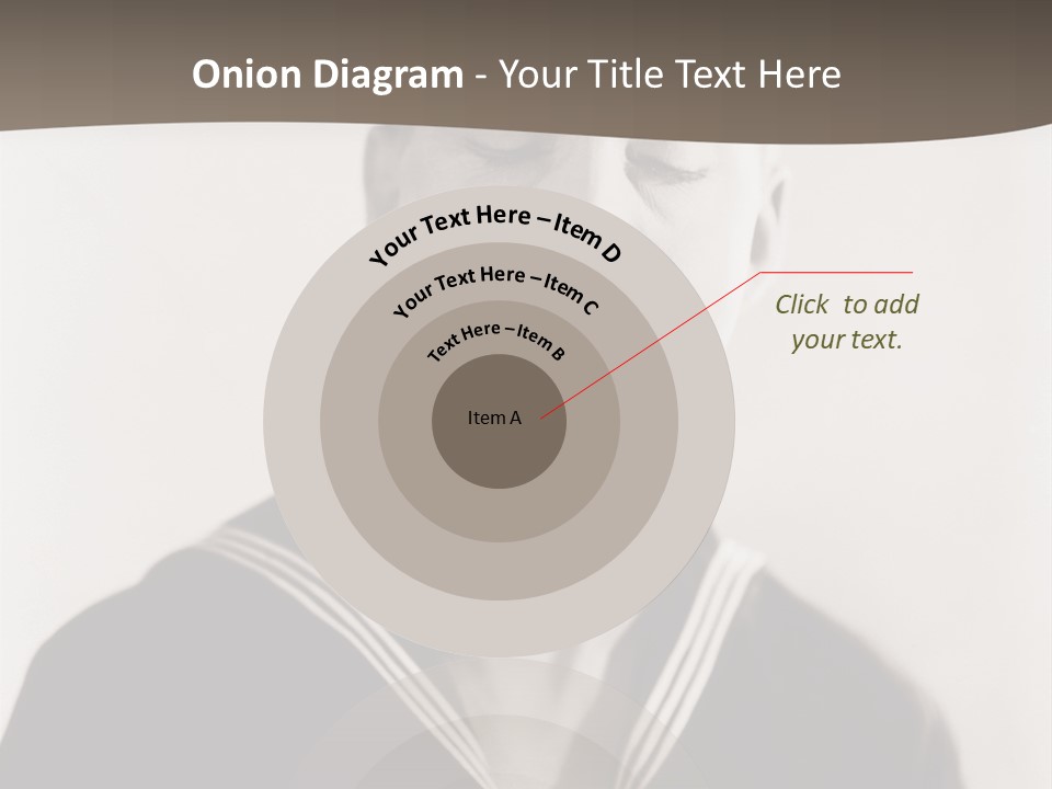 A Black And White Photo Of A Sailor Making A Funny Face PowerPoint Template