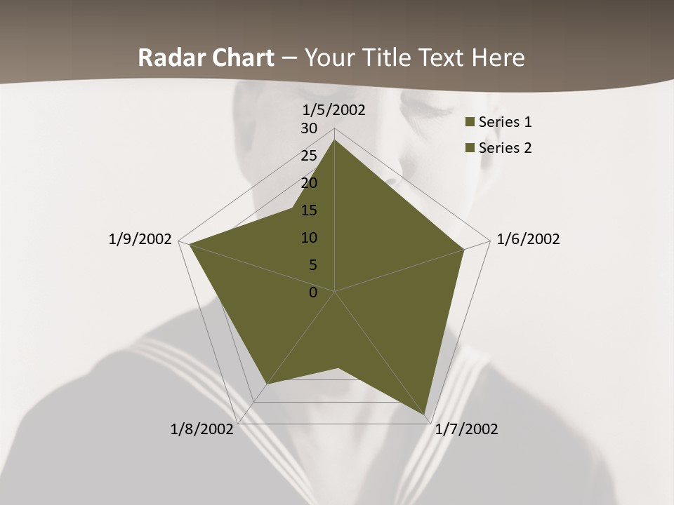 A Black And White Photo Of A Sailor Making A Funny Face PowerPoint Template