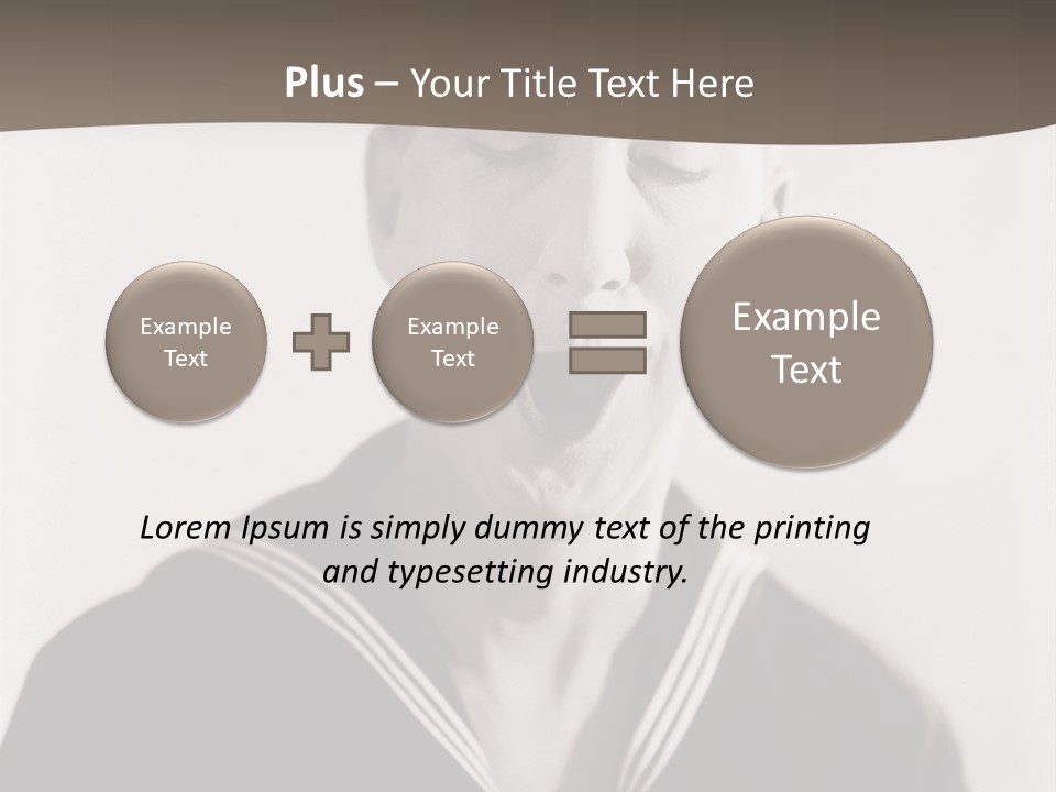 A Black And White Photo Of A Sailor Making A Funny Face PowerPoint Template