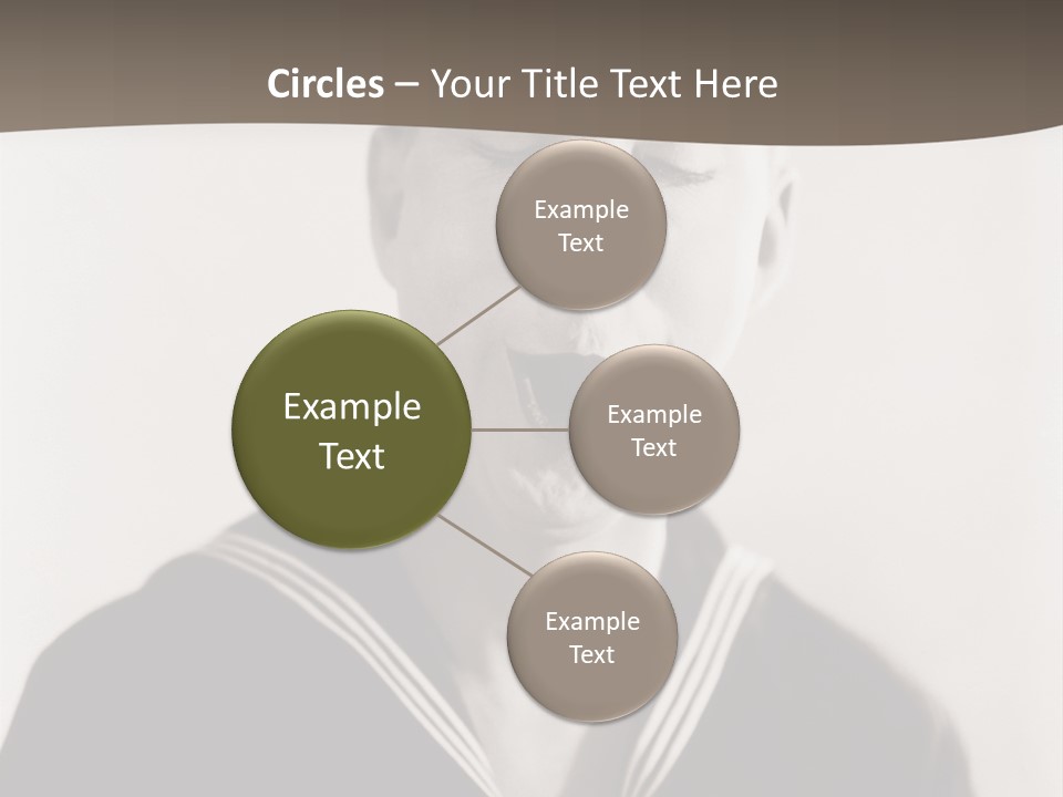 A Black And White Photo Of A Sailor Making A Funny Face PowerPoint Template