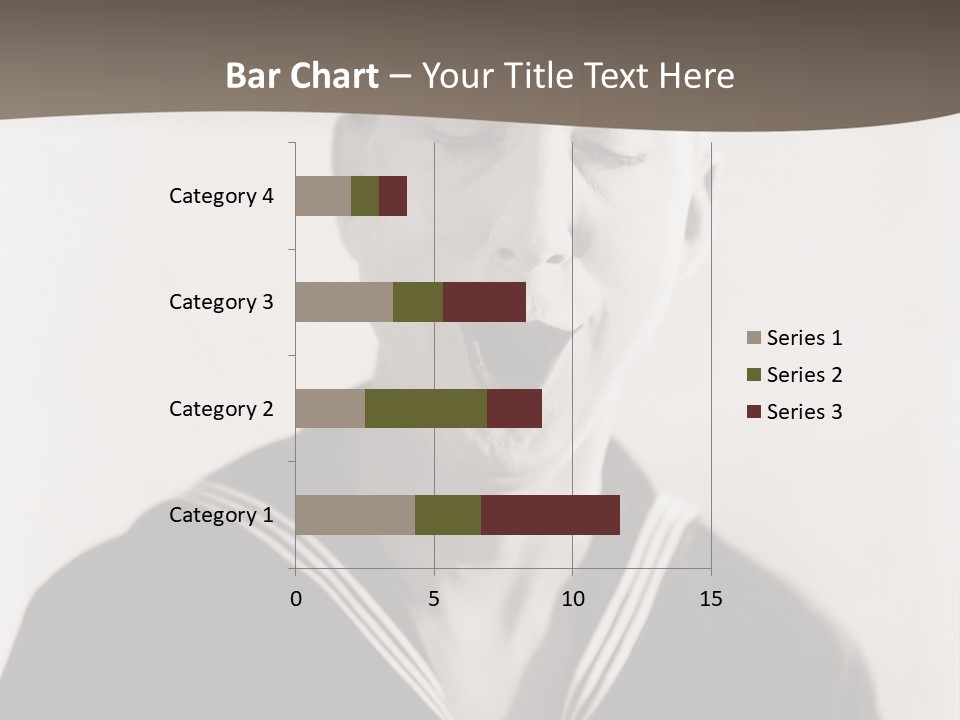A Black And White Photo Of A Sailor Making A Funny Face PowerPoint Template