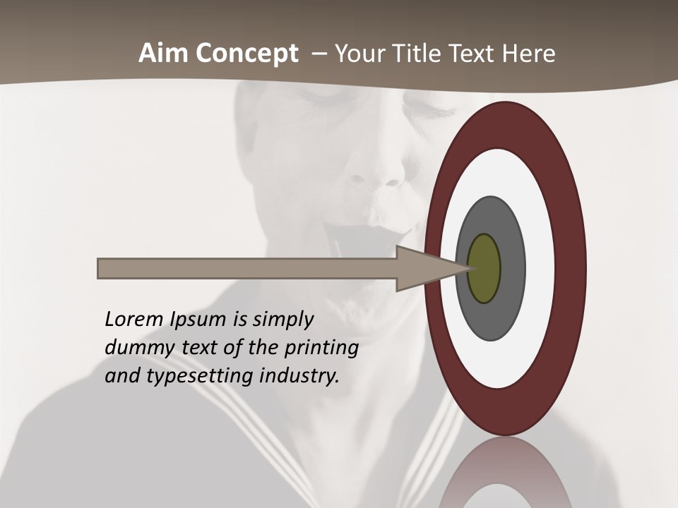 A Black And White Photo Of A Sailor Making A Funny Face PowerPoint Template