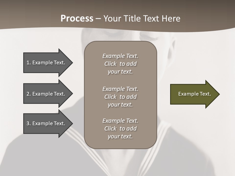 A Black And White Photo Of A Sailor Making A Funny Face PowerPoint Template