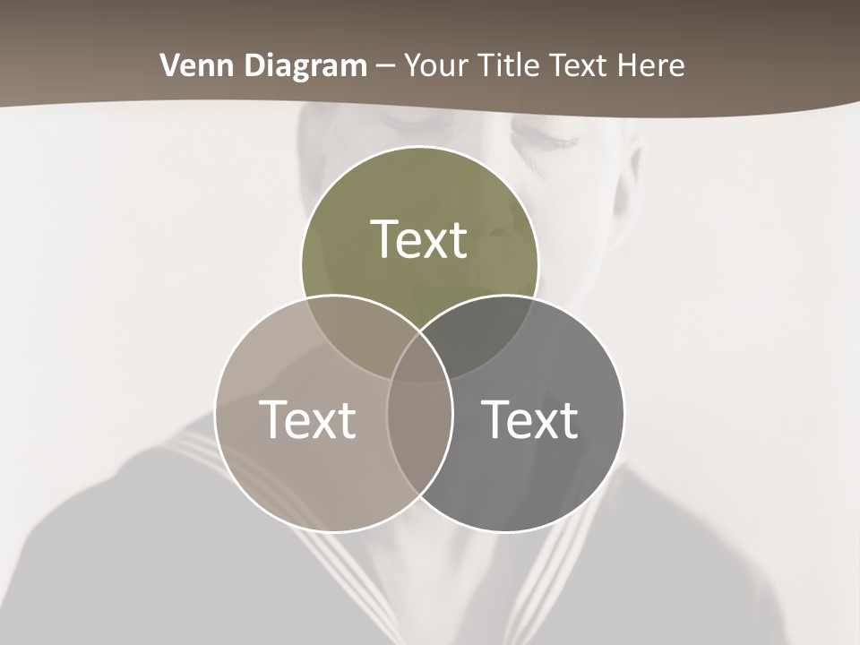 A Black And White Photo Of A Sailor Making A Funny Face PowerPoint Template