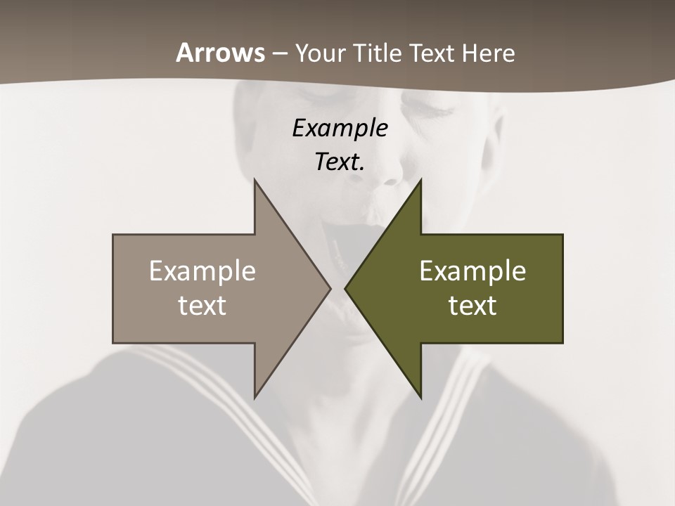 A Black And White Photo Of A Sailor Making A Funny Face PowerPoint Template