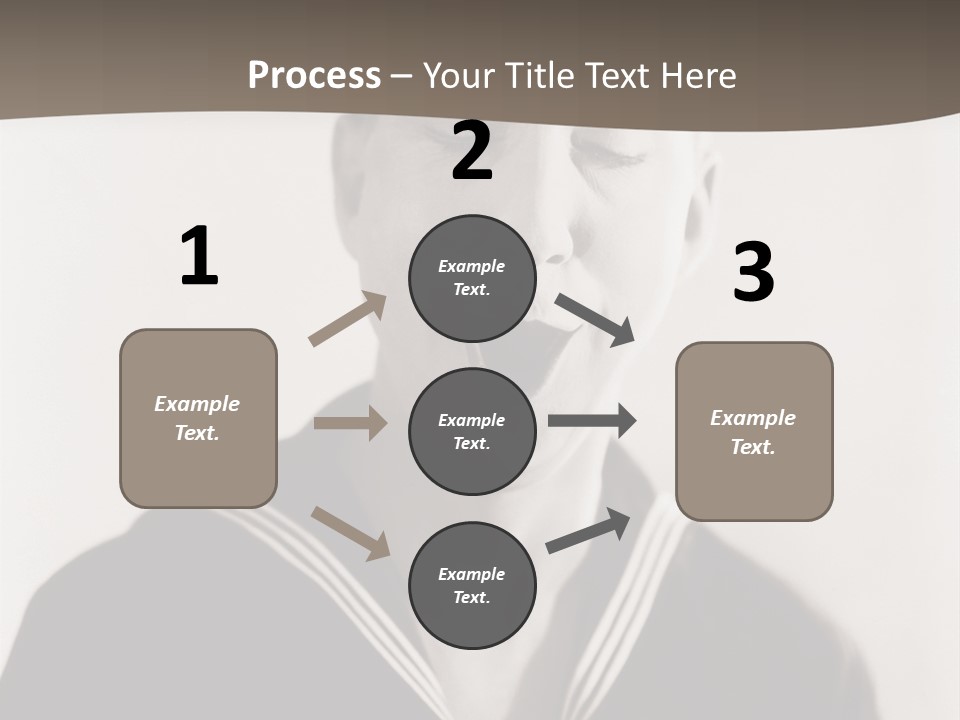 A Black And White Photo Of A Sailor Making A Funny Face PowerPoint Template