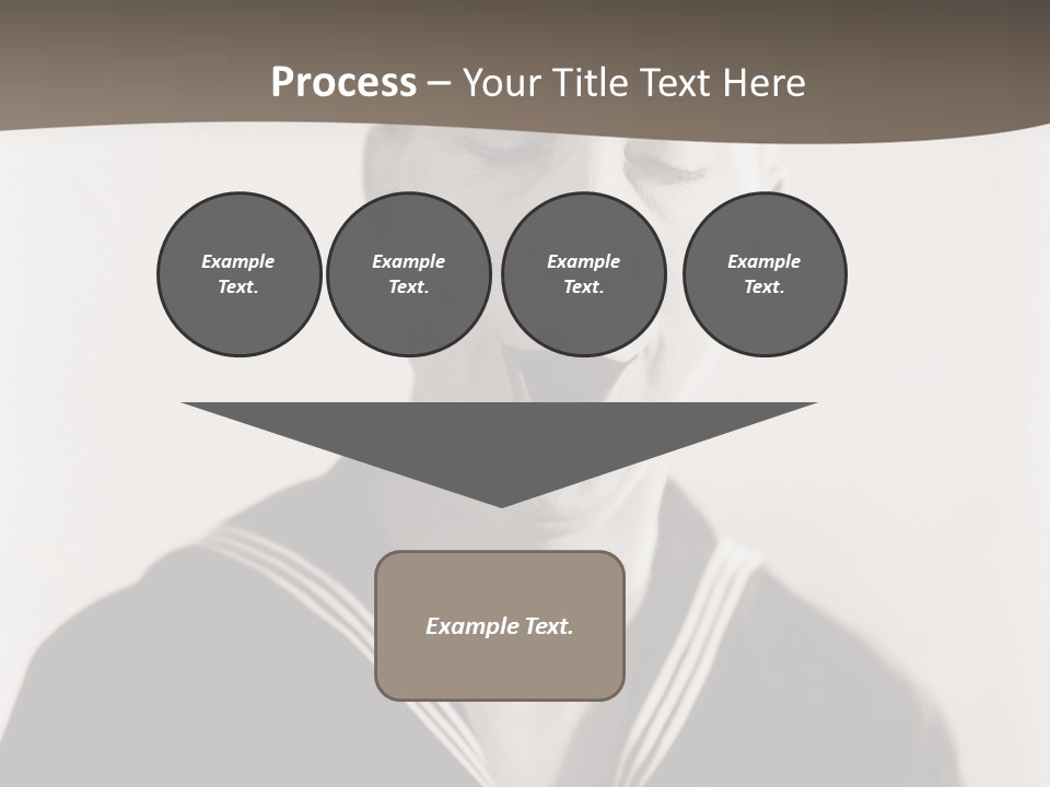 A Black And White Photo Of A Sailor Making A Funny Face PowerPoint Template