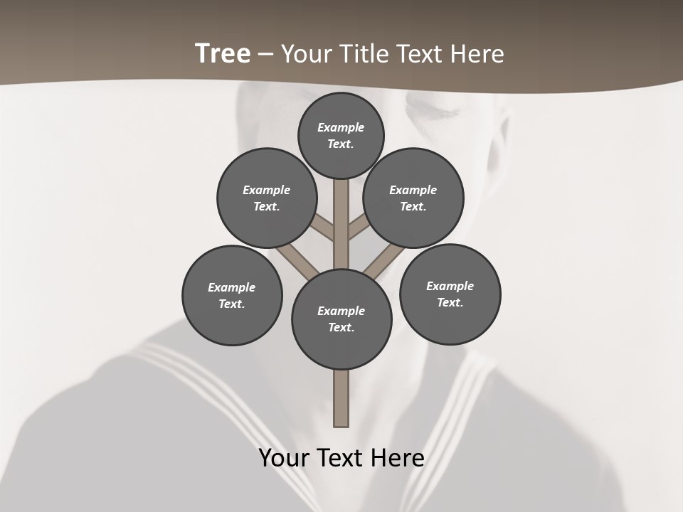 A Black And White Photo Of A Sailor Making A Funny Face PowerPoint Template